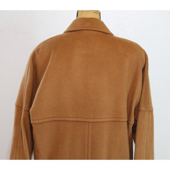 Anne Klein II Wool Blend Camel Colored Double Breasted Long Overcoat Women’s S - Picture 5 of 14